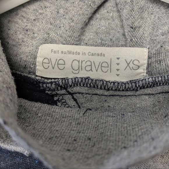 EVE GRAVEL Designer Women Top Long Sleeve Blue Ans Gray Size XS Made In Canada - Picture 6 of 9